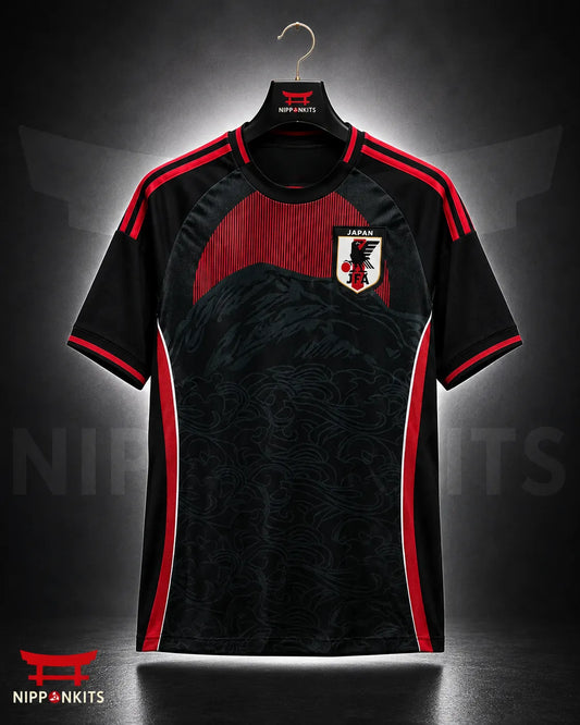 Japan Black Waves Football Jersey