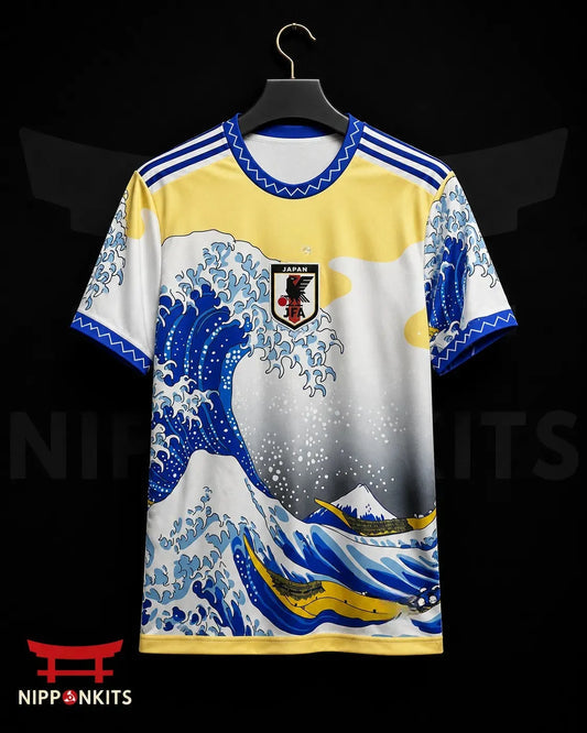 Japan Kanagawa Gold White Jersey
