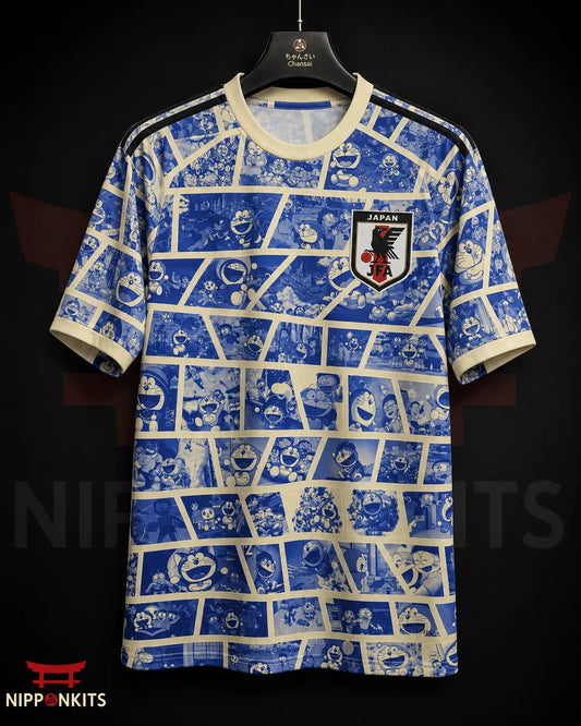 Japan Soccer Jersey Blue Manga