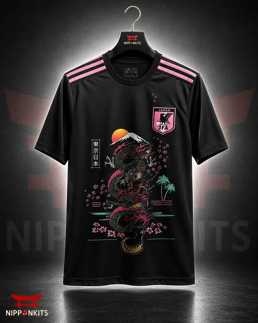 Japan Special Dragon Jersey Black Pink
