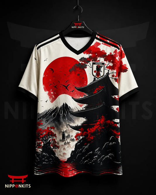 Japan Temple Red Moon Jersey